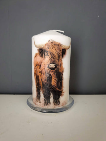 Faire-simply imperfected Candles Highland cow (Standing) Candle Farm Animal Candles Handmade in England